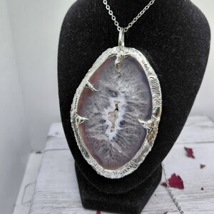 Gothic agate necklace handmade